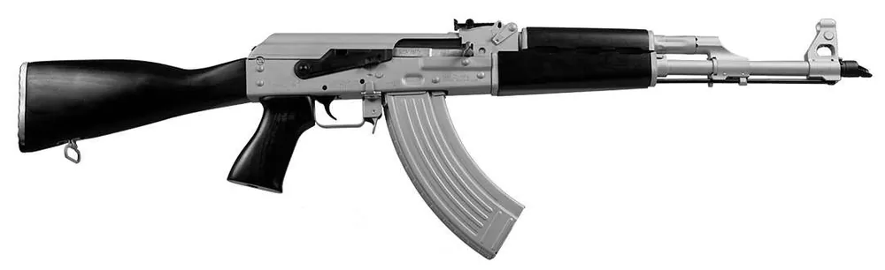 ZASTAVA ZPAPM70 RIFLE 7.62X39 SILVER CERAKOTE 30RD BLK STOCK