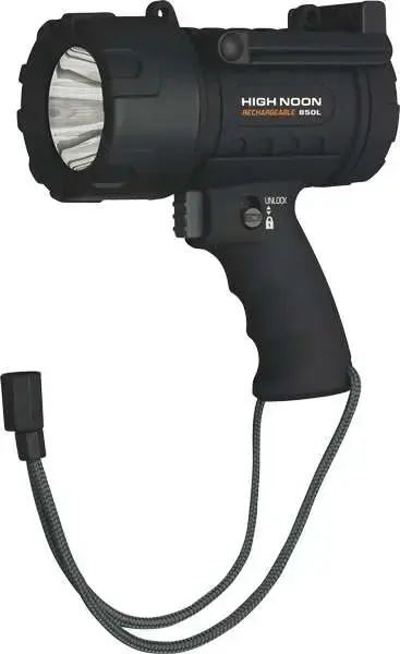 BG HIGH NOON L.E.D. SPOTLIGHT 850 LUMENS RECHARGEABLE BLACK