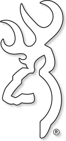 Browning 3922004716 Buck Mark Decal 6" White