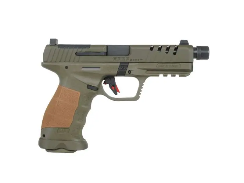 SAR SAR9 SOCOM HGA 9MM 5.2 IN THREADED BBL OPTIC READY 3 DOT NIGHT SIGHTS OD GREEN 2/10RD MAG