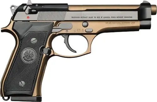 Beretta USA 92 Full Size 9mm Luger Single/Double 4.9" 15+1 Black Synthetic Grip Burnt Bronze Slide