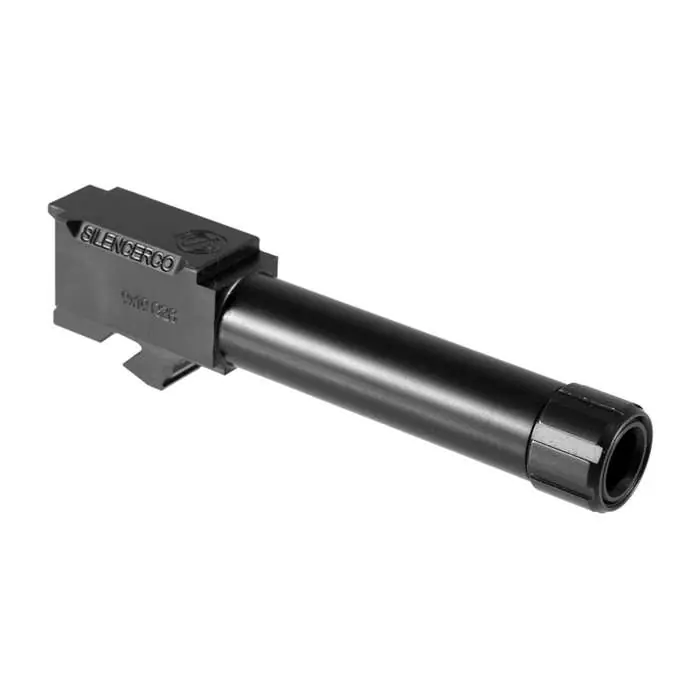 SilencerCo AC1329 Threaded Barrel 9mm Luger 3.42" fits Glock 26 Black 416R Stainless Steel