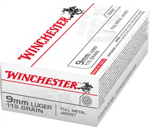 Winchester Ammo Best Value 9mm Luger 115 GR Full Metal Jacket 50 Bx/ 10 Cs