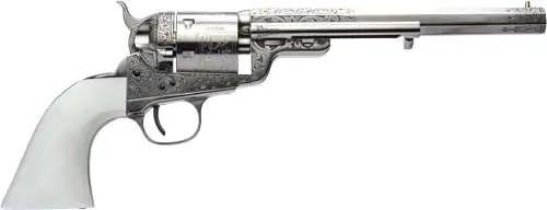 CIMARRON 1851RM WB HICKOK .38SPL 7.5" FS NICKEL ENGRAVED
