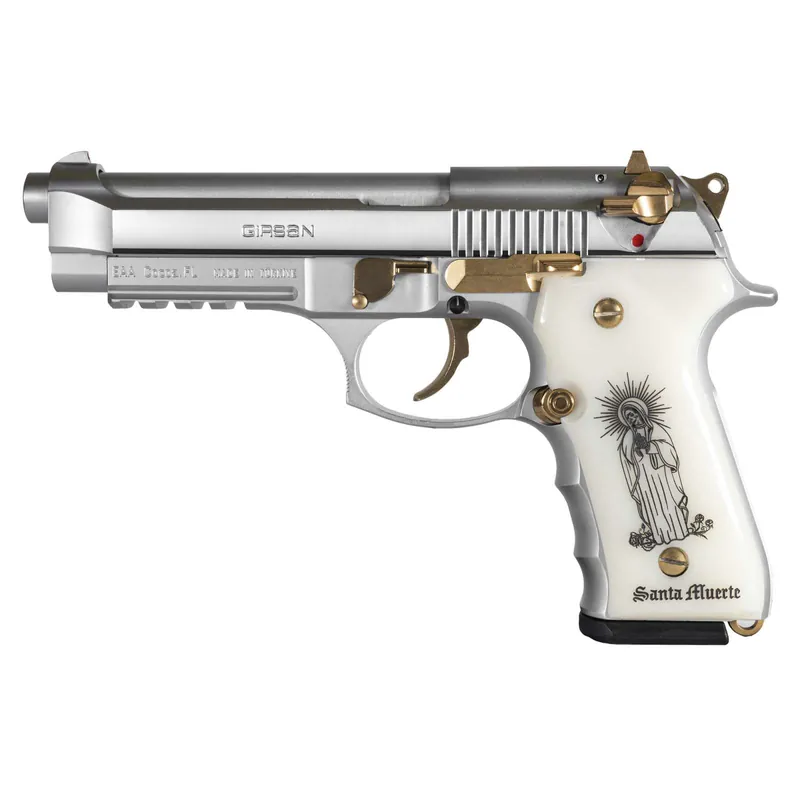 GIRSAN REGARD LIBERADOR II 9MM GOLD/CHROME ENGRAVED 18-SHOT