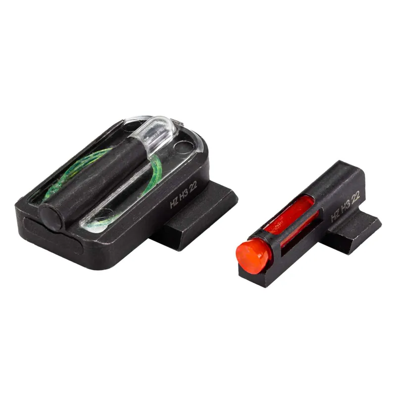 HiViz MPFD21 FastDot H3 Sight Set for S&W M&P Red Fiber Optic Front Sight-Green Tritium Rear Sight