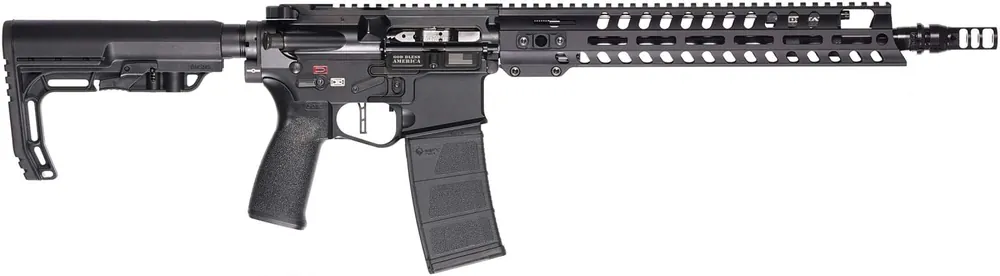 Patriot Ordnance Factory 02039 Renegade + 5.56x45mm NATO 30+1, 13.75" Steel Threaded Barrel, Black Aluminum Receiver