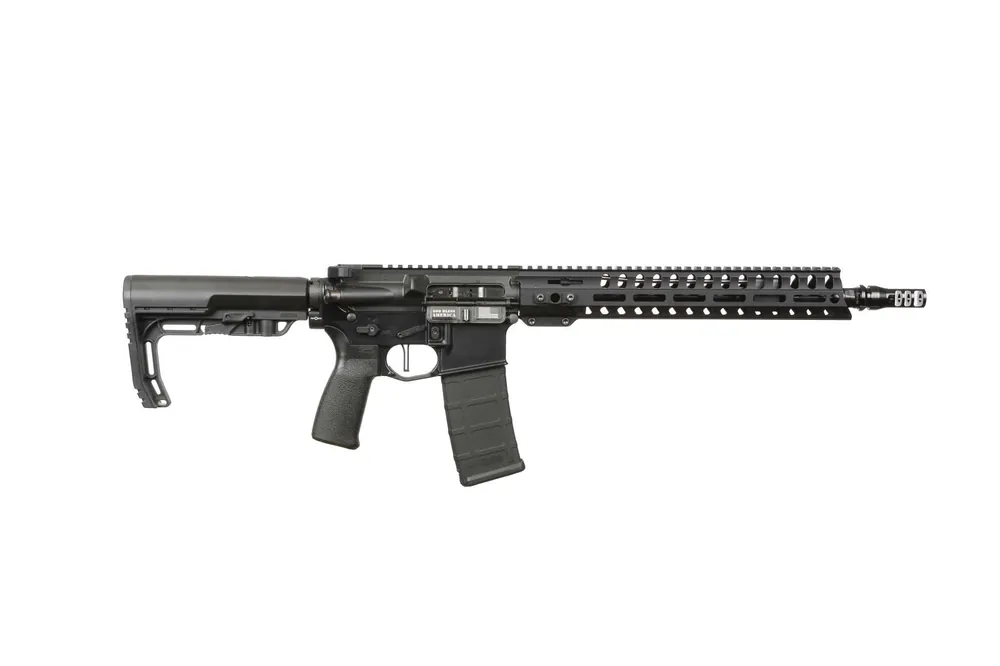 Patriot Ordnance Factory 02045 Minuteman 5.56x45mm NATO 30+1, 13.75" Black Steel Threaded Barrel, Black Anodized Aluminum Receiver, 13" Renegade Rail Handguard