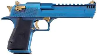 MR DESERT EAGLE 50AE 6 CARBO BLUE W/GOLD BLEM