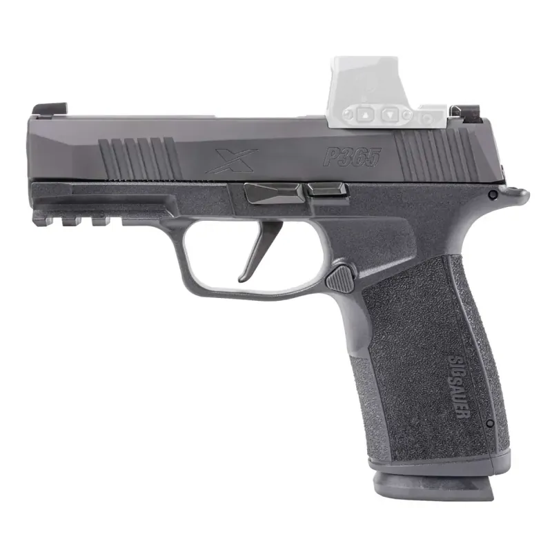 P365, 9MM, 3.7IN, X-SERIES, BLK, STRIKER, X-RAY 3, POLYMER GRIP, (2) 10RD STEEL MAG, OPTIC READY