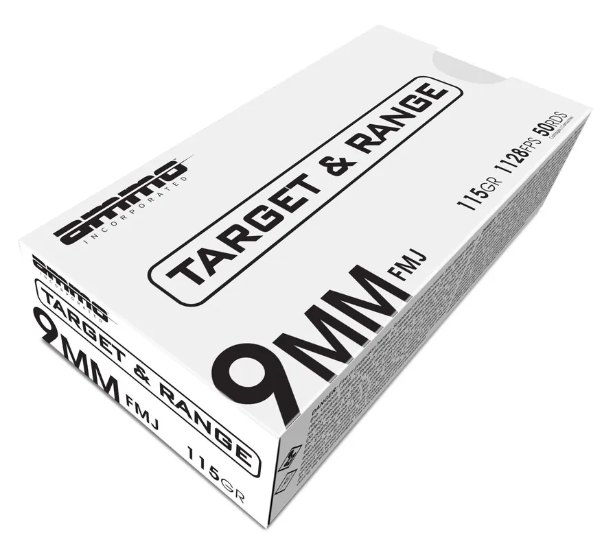 AI TARGET & RANGE 9MM 115GR FMJ 50RD