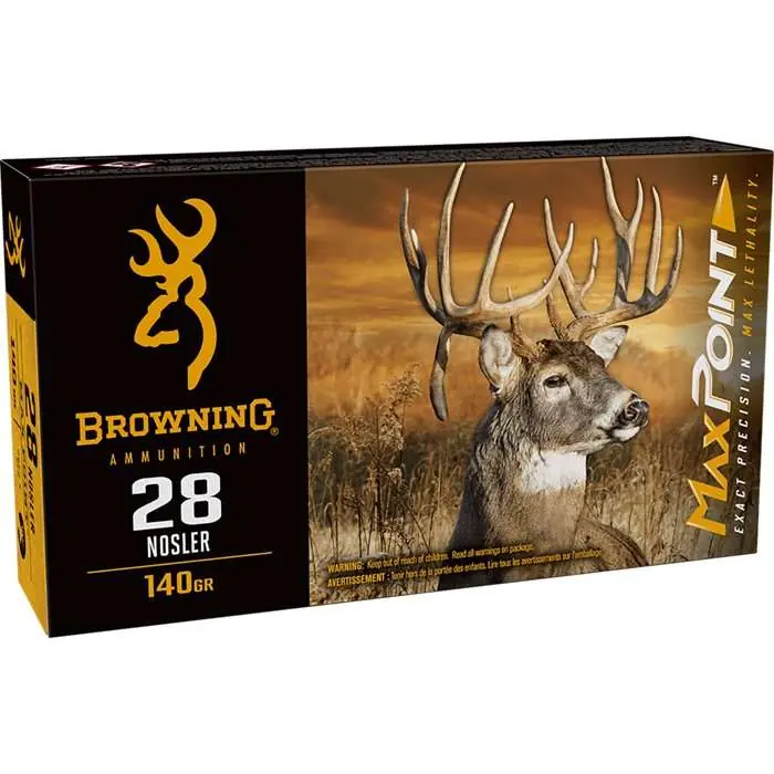 BRNA B192100282 28NOSLER 140GR DEER 20 Round Box