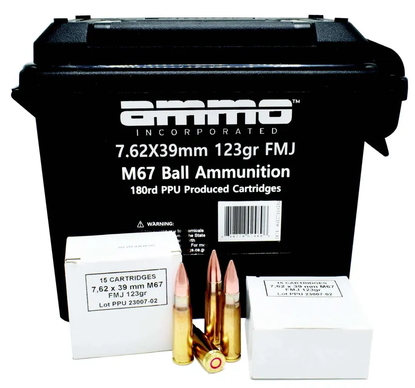 AMMOINC 762X39123FMJ-B180 762X39 123G PPU 180RDS