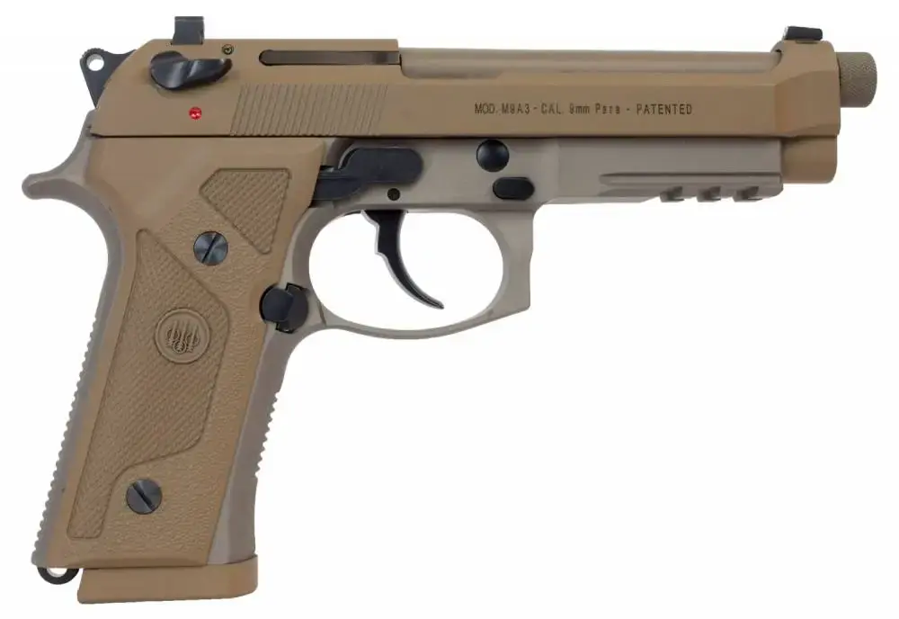 Beretta USA J92M9A3GM M9A3 Italy 9mm Luger 5" 17+1 Flat Dark Earth Steel Slide Flat Dark Earth Polymer Grip (Decocker)