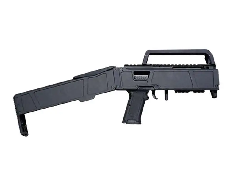 B&T BWC9 FOLDING ACC. CHASSIS BLK, SPRING LOADED DEPLOY, AIMPT ACRO P2, NEEDS P320 FCU