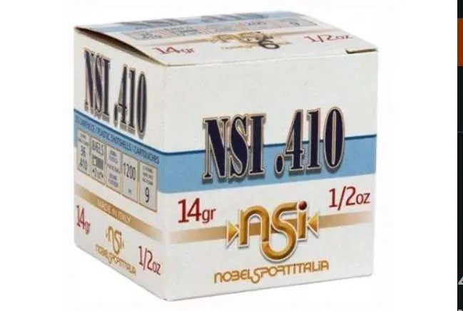NOBELSPORT .410 AMMO NSI 9 SHOT 25RD BX 2 1/2"