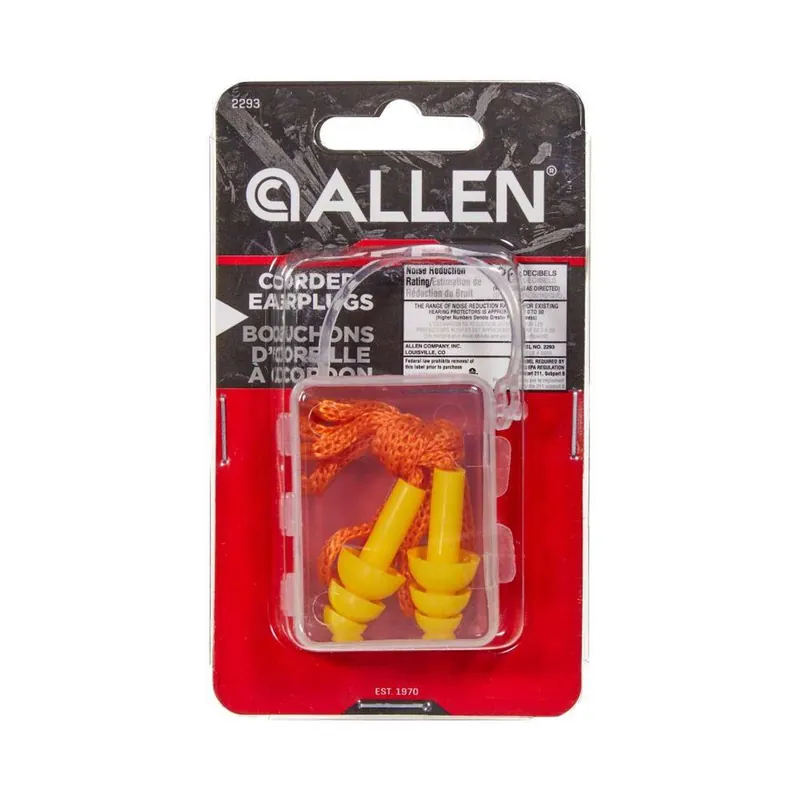 ALLEN DLX EAR PLUG W/CORD, SM CASE