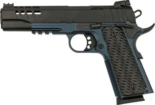 GREAT LAKES GL1911 45ACP PSTL 5" BLUE TITANIUM, RMSC CUT 2-8RD