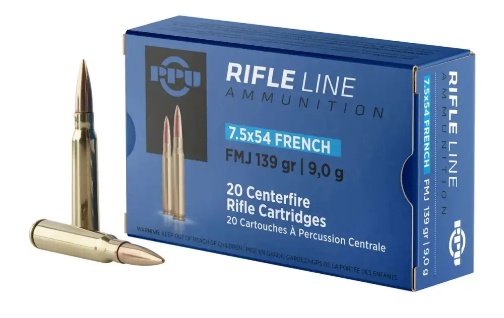 PPU 7.5X54 FRENCH MAS FMJ 139GR 20RD BOX 200 CASE