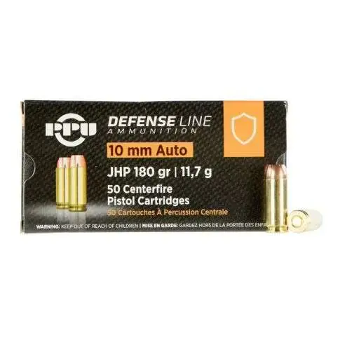 PPU 10MM AUTO 180GR JHP 50RD BOX