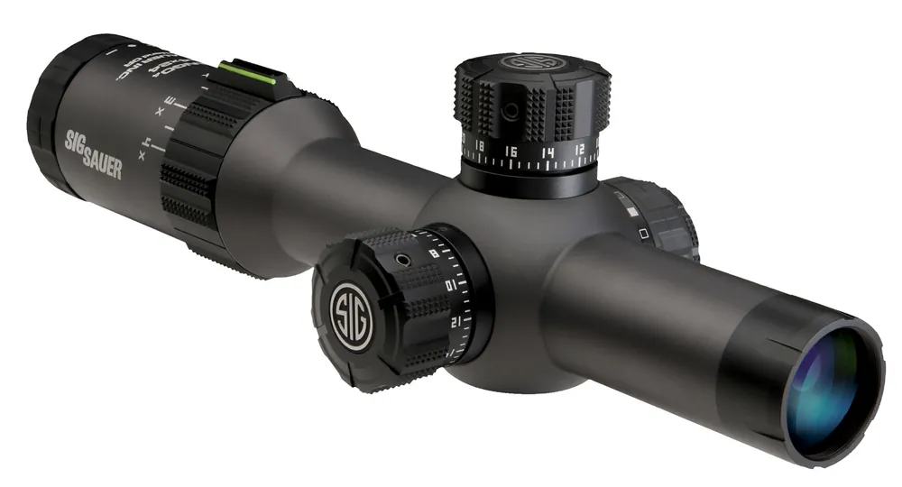 Sig Sauer Electro-Optics Tango4 1-4x 24mm MOA Obj 98-24 ft @ 100 yds FOV 30mm Tube Graphite/Black Illuminated MOA Crosshair