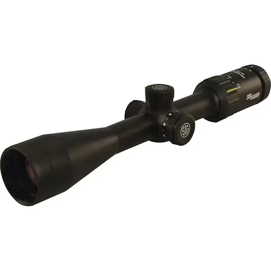 Sig Sauer Electro-Optics Whiskey3 3-9x 40mm Obj 33.9-11.3 ft @ 100 yds FOV 1" Tube Black Illuminated Quadplex