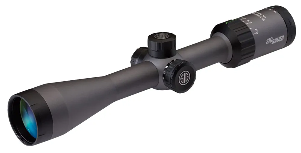 Sig Sauer Electro-Optics SOW34009 Whiskey3 4-12x 40mm Obj 23.6-7.9 ft @ 100 yds FOV 1" Tube Black Finish Quadplex