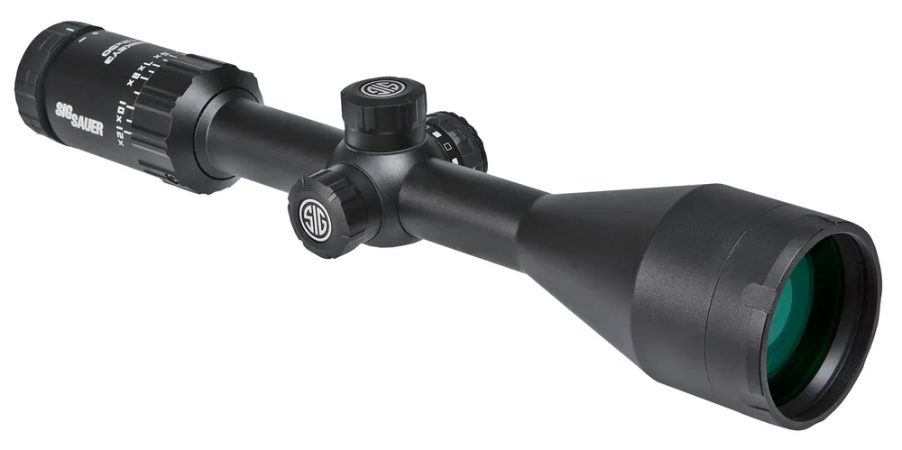 Sig Sauer Electro-Optics Whiskey3 4-12x 50mm Obj 23.6-7.9 ft @ 100 yds FOV 1" Tube Black Triplex