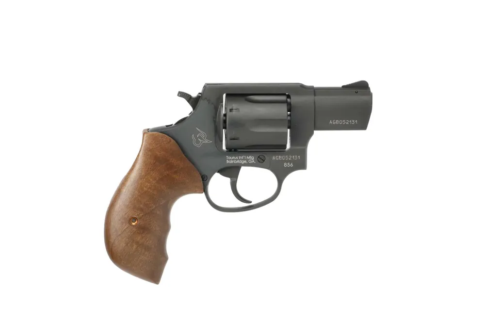 Taurus 285621TW 856 *CA Compliant Small Frame 38 Special 6rd 2" Matte Black Carbon Steel Barrel, Cylinder & Frame, Walnut Grip, Transfer Bar Safety