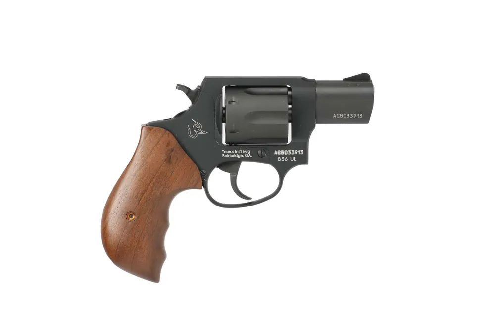 Taurus 285621ULTW 856 Ultra-Lite Small Frame 38 Special +P 6rd 2" Matte Black Carbon Steel Barrel & Cylinder, Matte Black Anodized Aluminum Frame, Walnut Grip