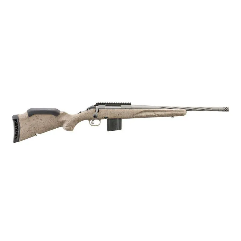 RUGER AMERICAN GENII RANCH 22 ARC 16.1" COBALT FDE SPLAT