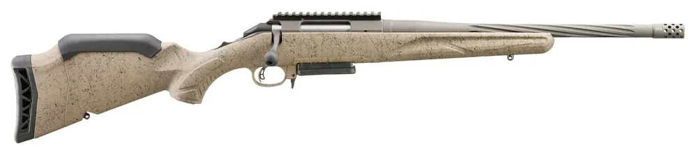 RUGER AMERICAN GENII RANCH 6.5 CM 16.1" COBALT FDE SPLAT