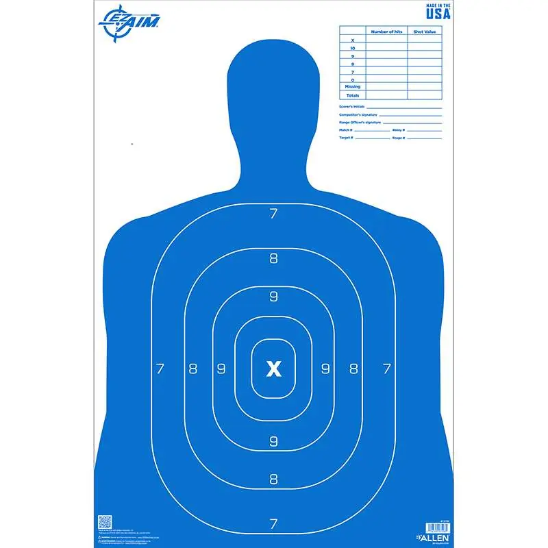 EZ AIM 23X35 PAPER TGT B27 PROSILHO 50PK WHT