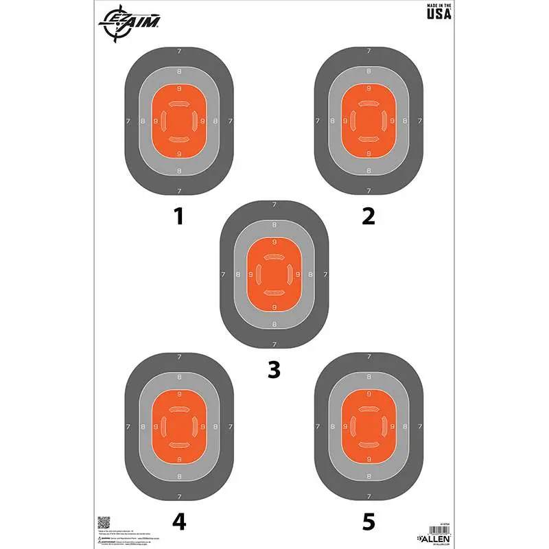 EZ AIM 23X35 PAPER TGT 5 SPOT 50PK WHT