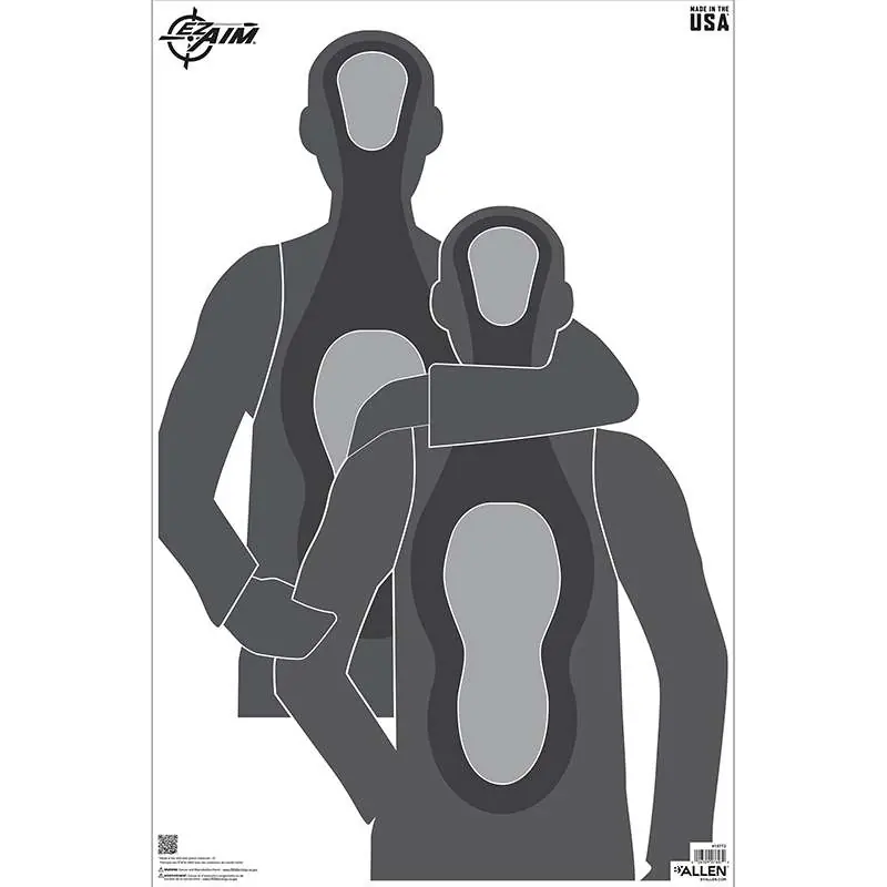 EZ AIM 23X35 PAPER TGT HOSTAGE 2SILHO 50PK