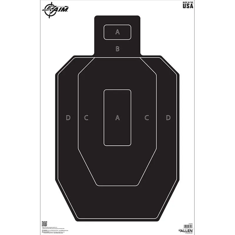 EZ AIM 23X35 PAPER TGT IPSC SILHO 50PK