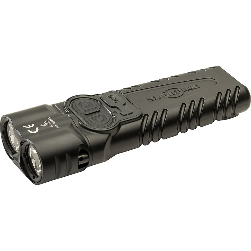 STILETTO PRO II, DUAL 14MM HIGH-CANDELA REFLECTORS, DUAL SWITCH WITH STROBE, USB-C CHARGE PORT, BLACK ALUMINUM